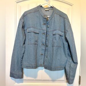 Hem & Thread Pinstripe Denim Jacket